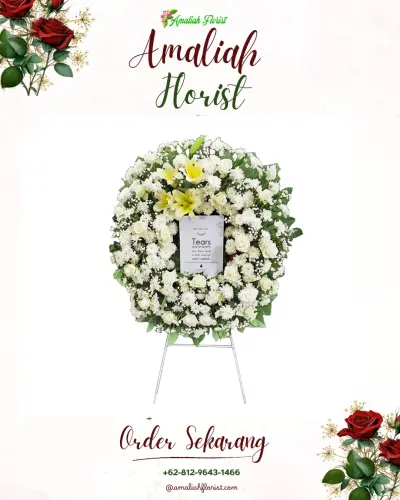 Krans Bunga Duka Cita di Cangkiran
